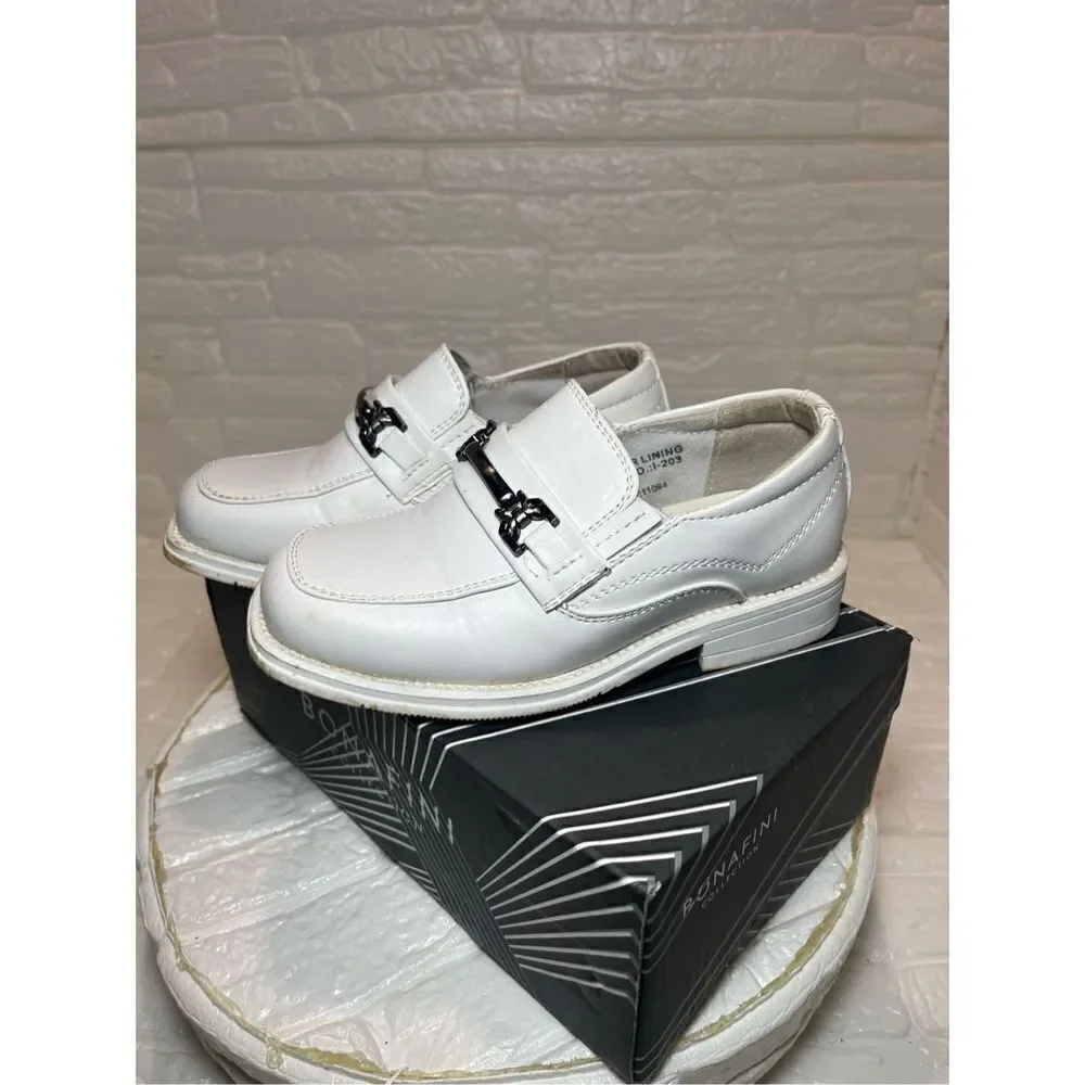 Toddler white dress shoes genuine leather